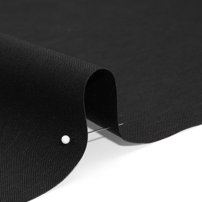 Medium Weight Linen and Cotton Woven - Black Detail