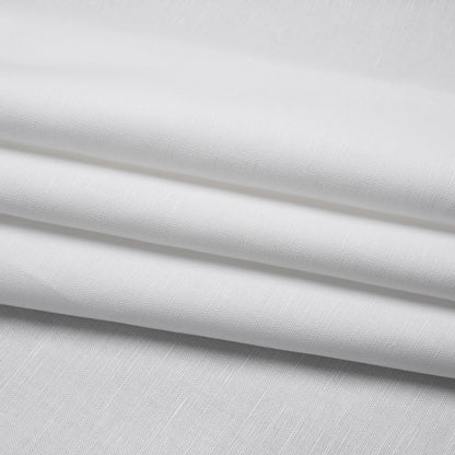 Medium Weight Linen and Cotton Woven - White Folded