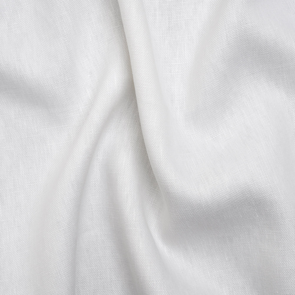 Heavyweight Basketweave Linen Woven - Off-White