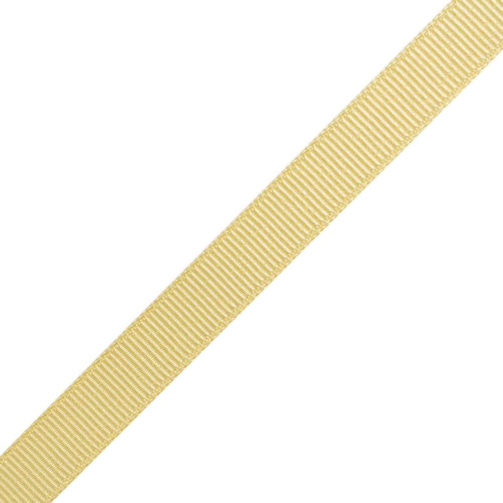 Grosgrain Ribbon - 10mm - Light Yellow - Folded