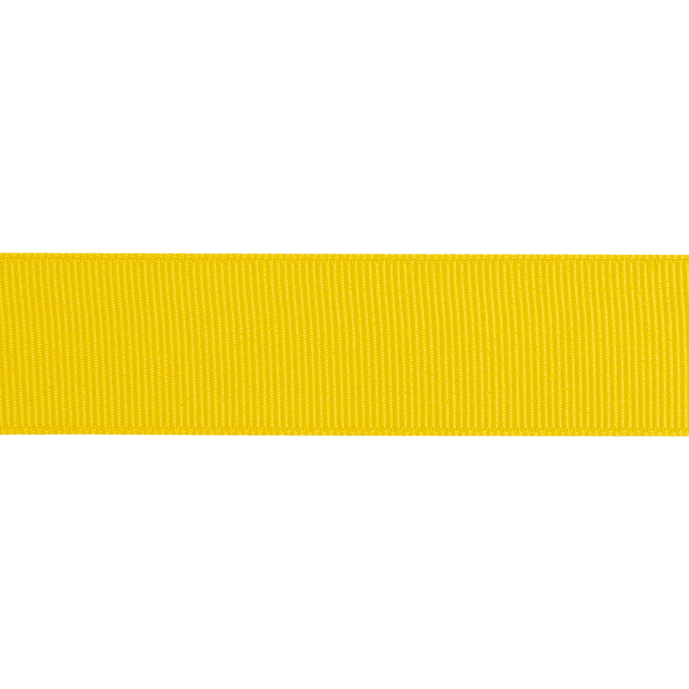 Grosgrain Ribbon - 25mm - Sunshine Yellow - Folded