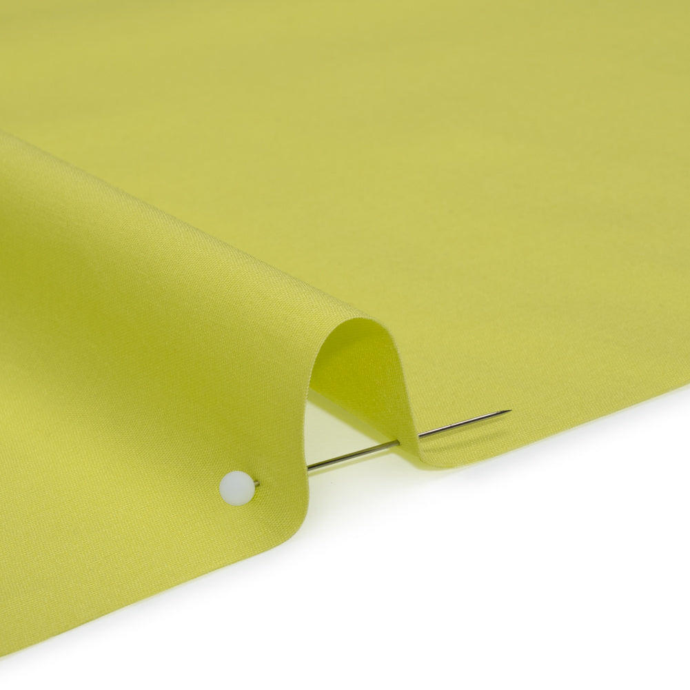 Stretch Cotton Poplin - Spring Green - Designer Deadstock - Detail