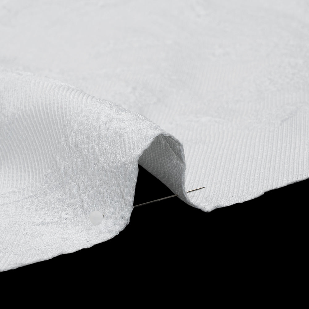 Luxury Bridal Brocade - White Growing Garden - Detail