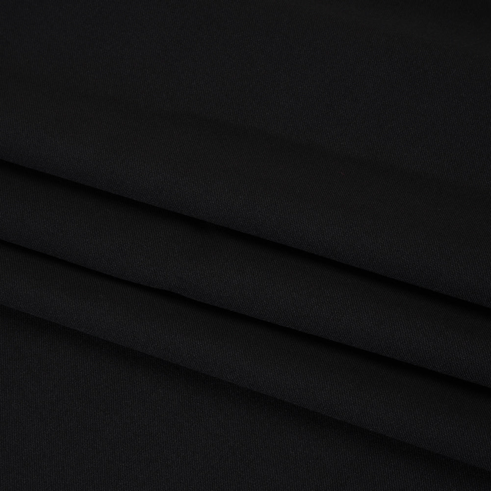 Wool Twill Suiting - Black - Deadstock - Folded