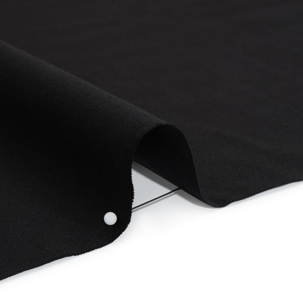 Wool Twill Suiting - Black - Deadstock - Detail