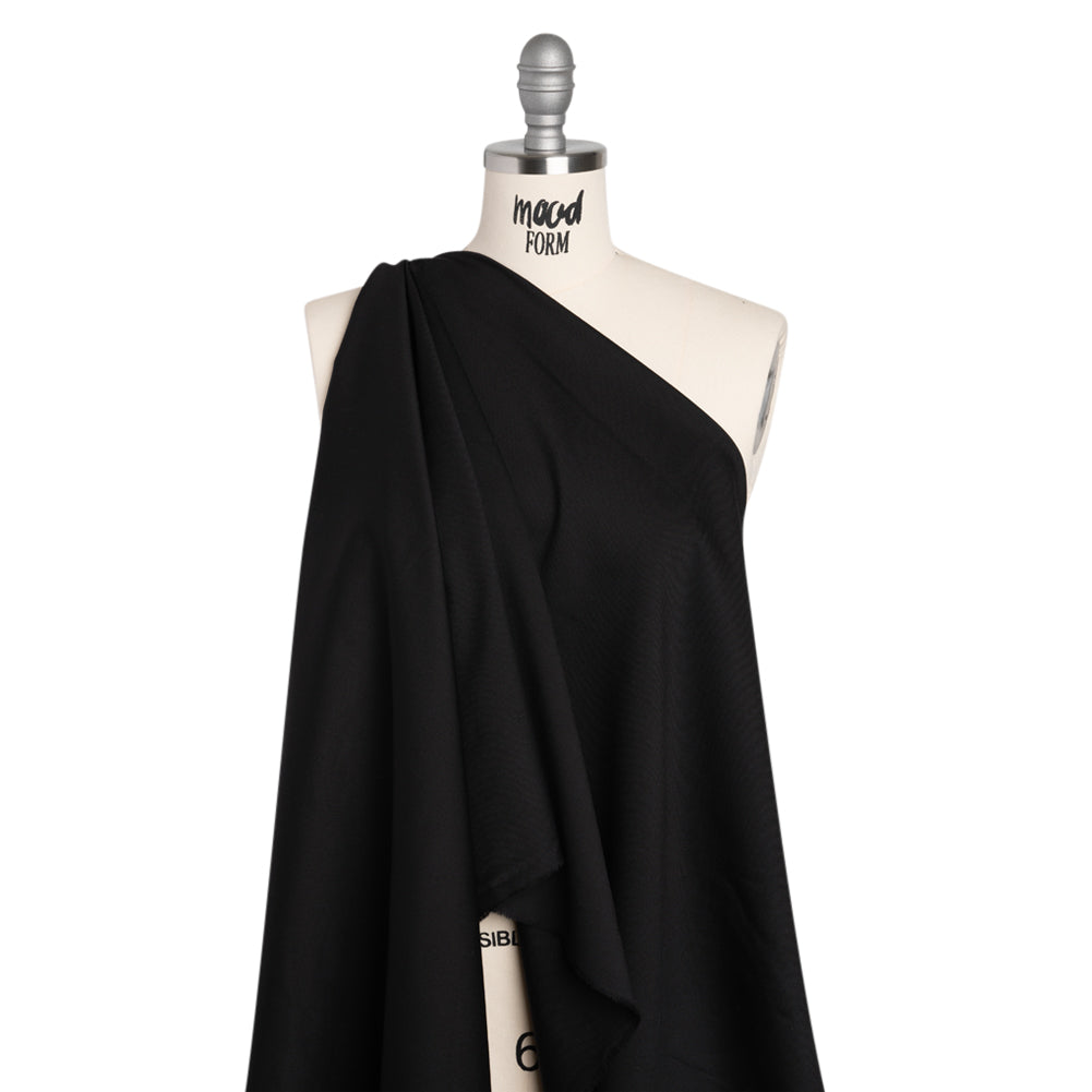 Wool Twill Suiting - Black - Deadstock - Drape