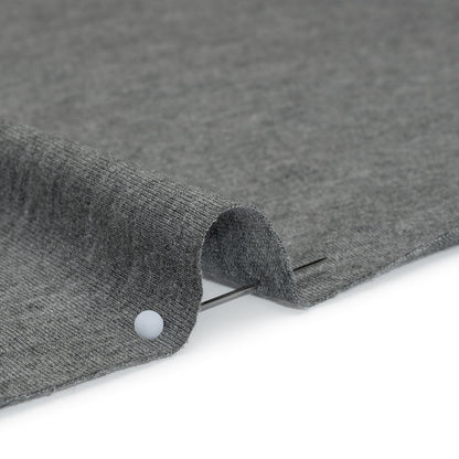 Stretch Rayon Jersey - Dark Heathered Gray - Deadstock