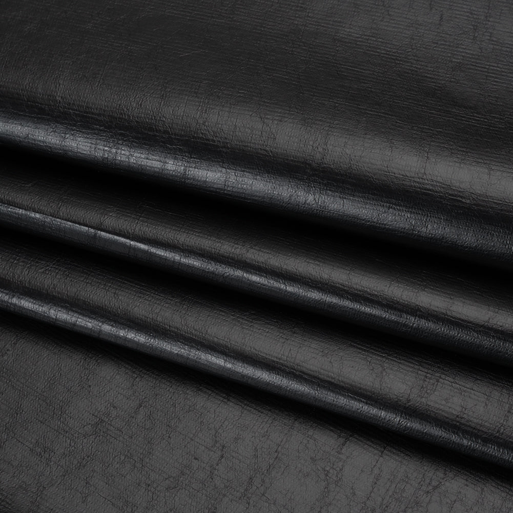 PU Coated Tyvek - Shiny Black - Folded