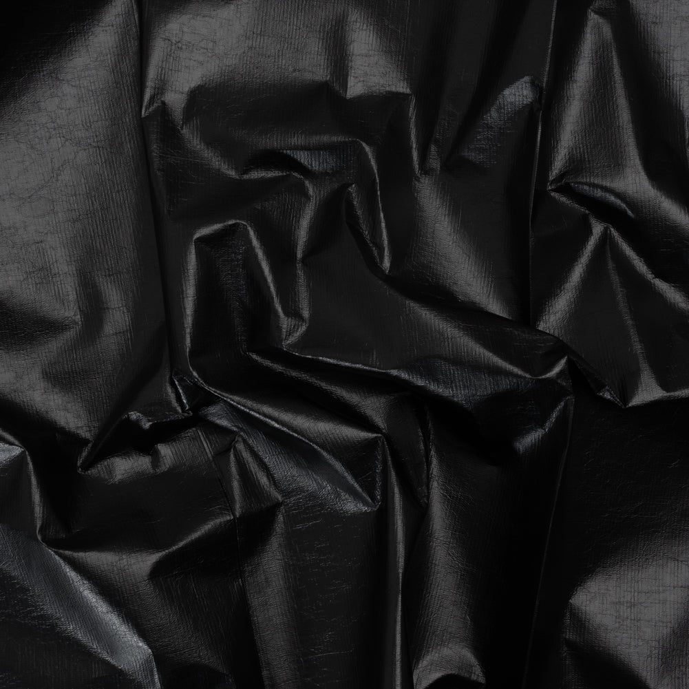 PU Coated Tyvek - Shiny Black