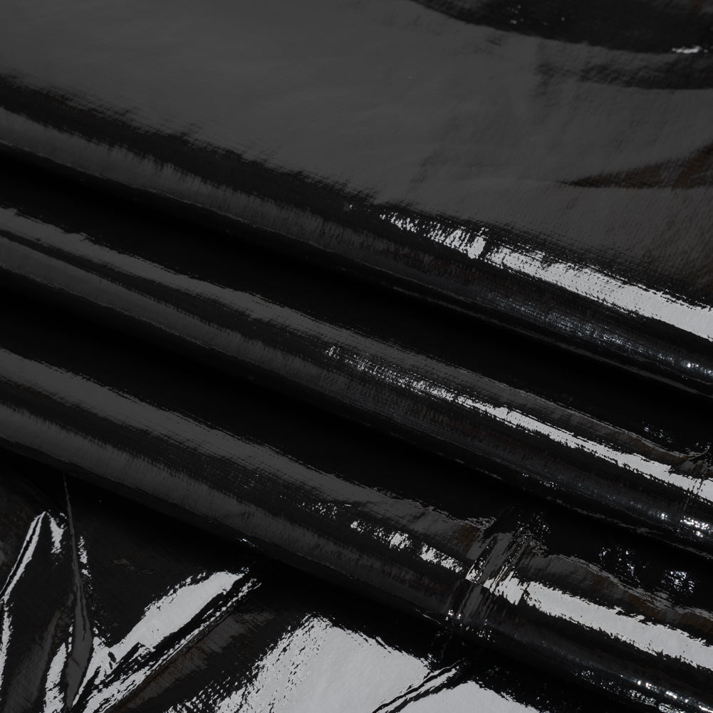 PU Coated Tyvek - Glossy Black - Folded