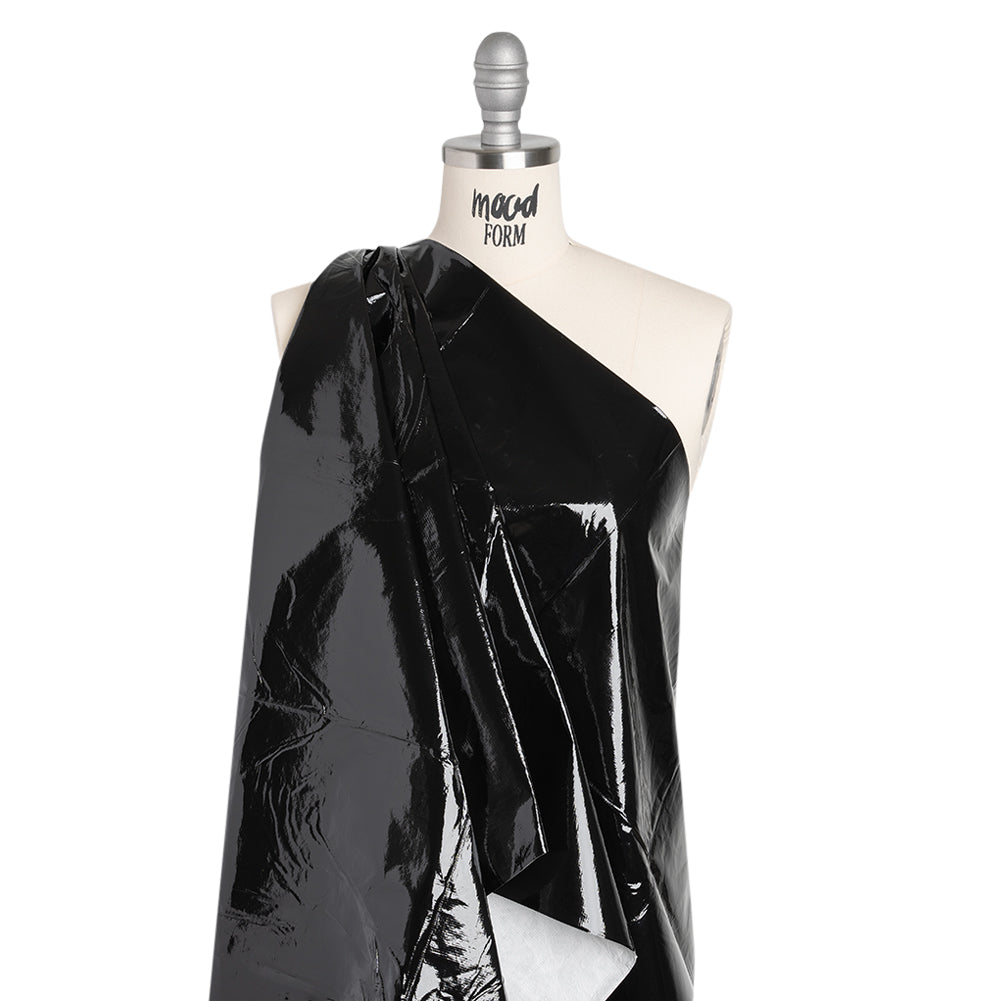 PU Coated Tyvek - Glossy Black - Drape