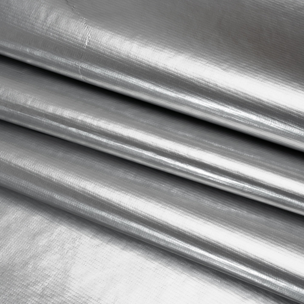 PU Coated Tyvek - Shiny Silver - Folded