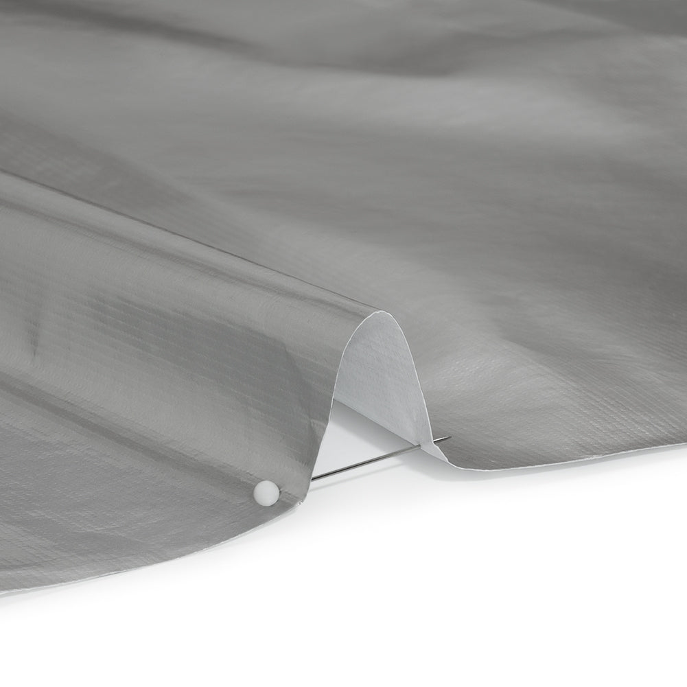 PU Coated Tyvek - Shiny Silver - Detail