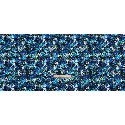 Silk Charmeuse 19mm - Bright Blue, Aqua and Lime Green Little Butterflies and Flowers