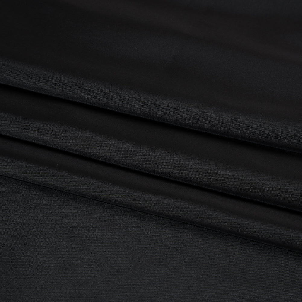 Stretch Polyester Twill Lining - Black - Josephine Collection - Folded