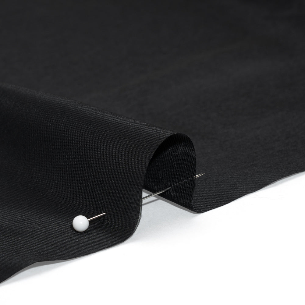 Stretch Polyester Twill Lining - Black - Josephine Collection - Detail