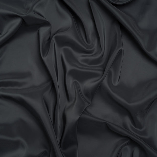Stretch Polyester Twill Lining - Charcoal - Josephine Collection