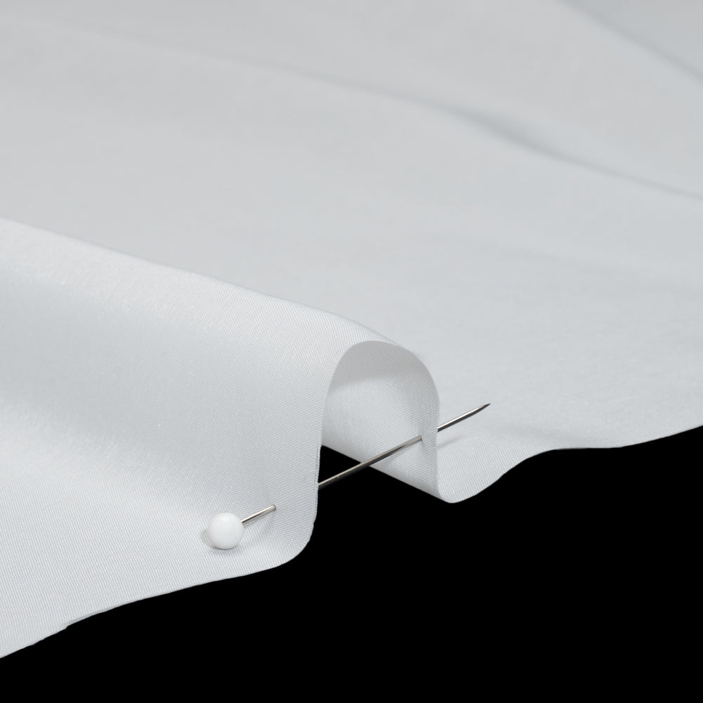 Stretch Polyester Twill Lining - White - Josephine Collection - Detail