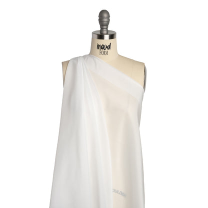 Stretch Polyester Twill Lining - White - Josephine Collection