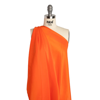 Stretch Polyester Twill Lining - Orange - Josephine Collection