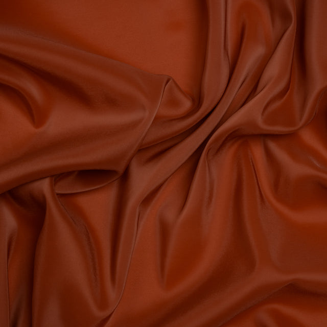 Stretch Polyester Twill Lining - Rust - Josephine Collection