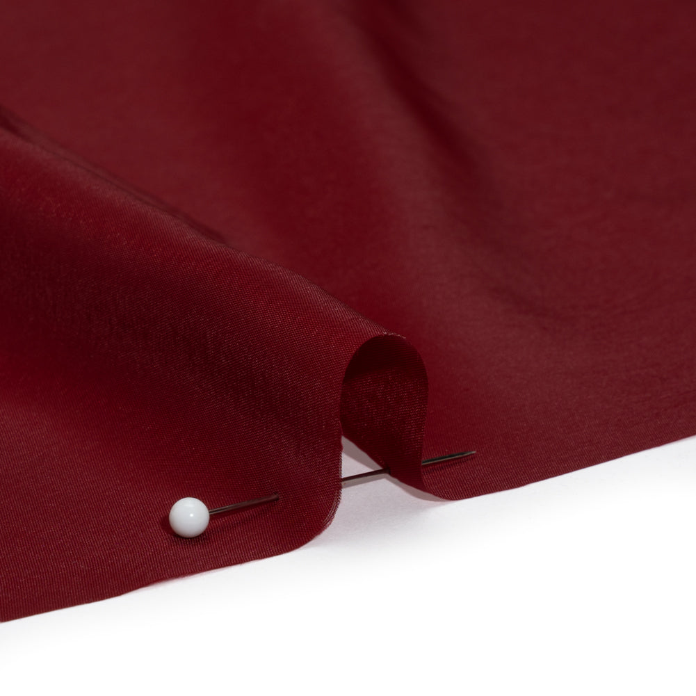Stretch Polyester Twill Lining - Burgundy - Josephine Collection - Detail