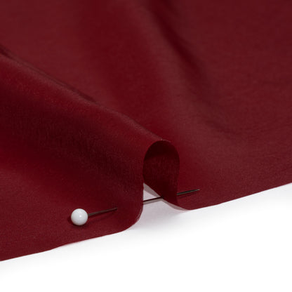 Stretch Polyester Twill Lining - Burgundy - Josephine Collection