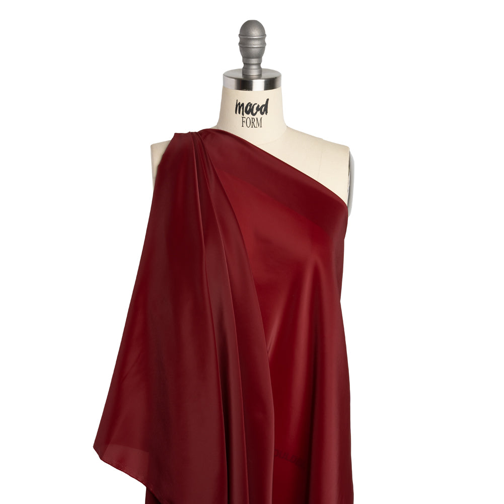 Stretch Polyester Twill Lining - Burgundy - Josephine Collection - Drape