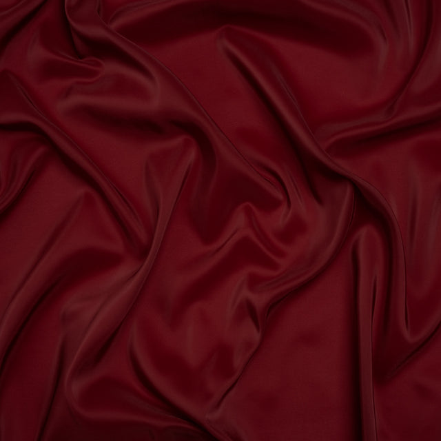 Stretch Polyester Twill Lining - Burgundy - Josephine Collection