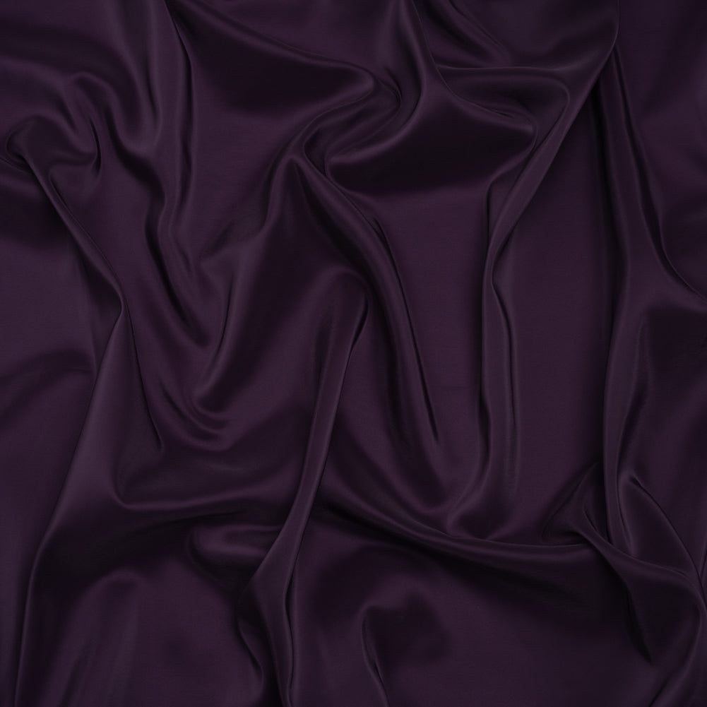 Stretch Polyester Twill Lining - Eggplant - Josephine Collection