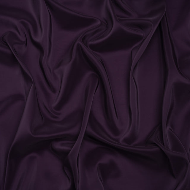 Stretch Polyester Twill Lining - Eggplant - Josephine Collection