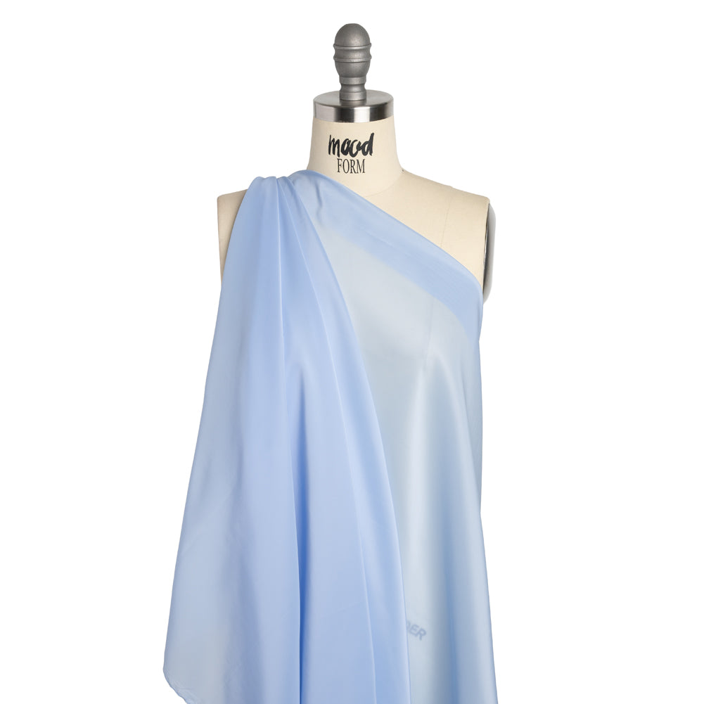 Stretch Polyester Twill Lining - Sky Blue - Josephine Collection - Drape