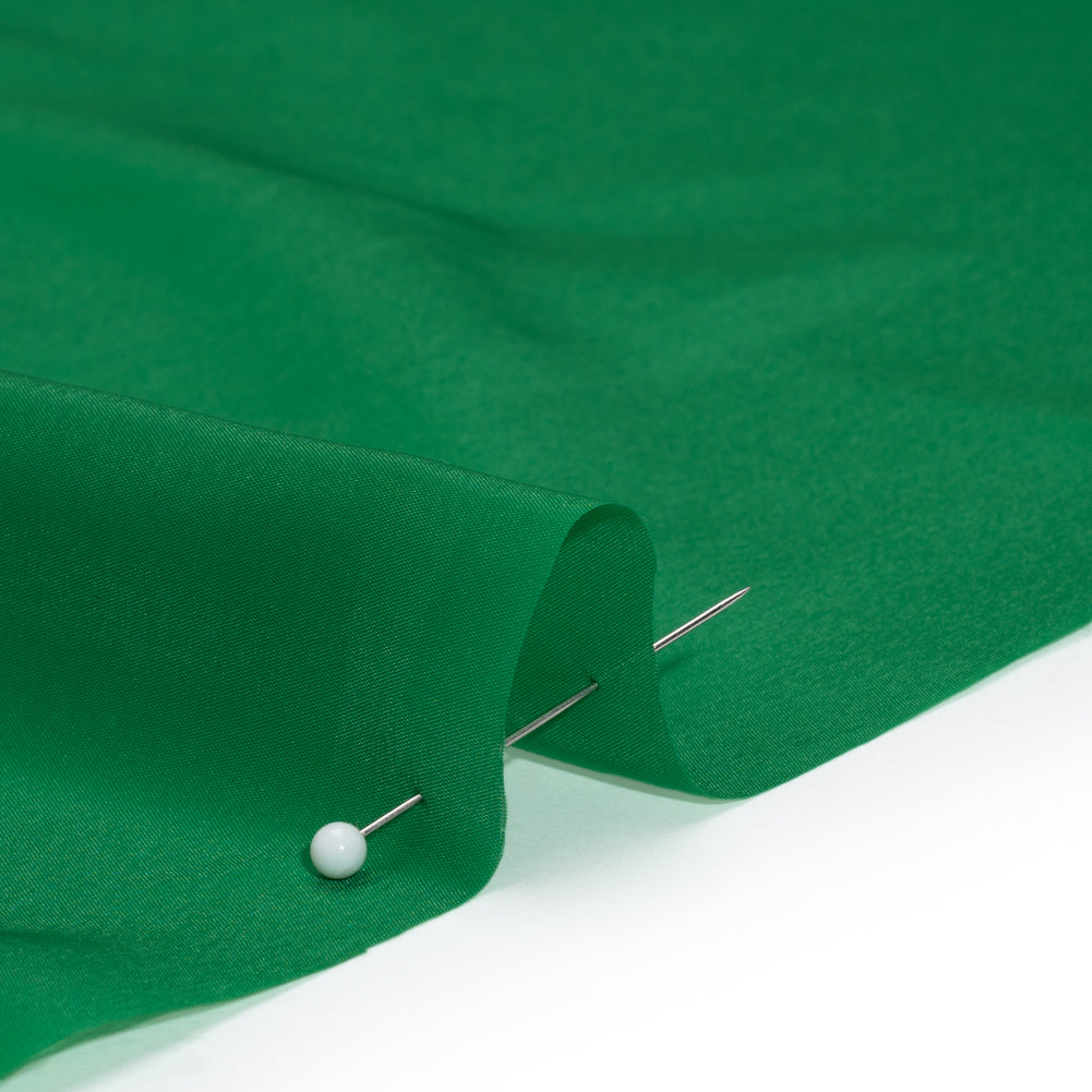 Stretch Polyester Twill Lining - Emerald - Josephine Collection - Detail