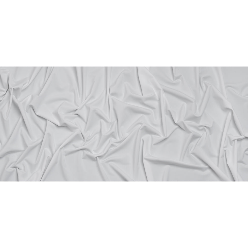 100% Recycled Stretch Nylon Swimwear Tricot, UV Protective - White - Mykonos Collection - Full