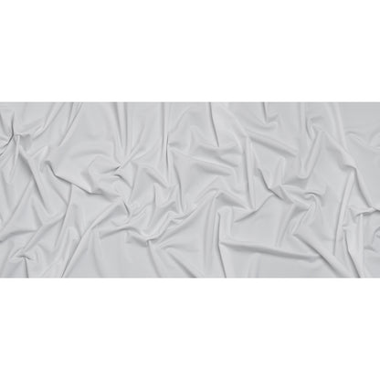 100% Recycled Stretch Nylon Swimwear Tricot, UV Protective - White - Mykonos Collection