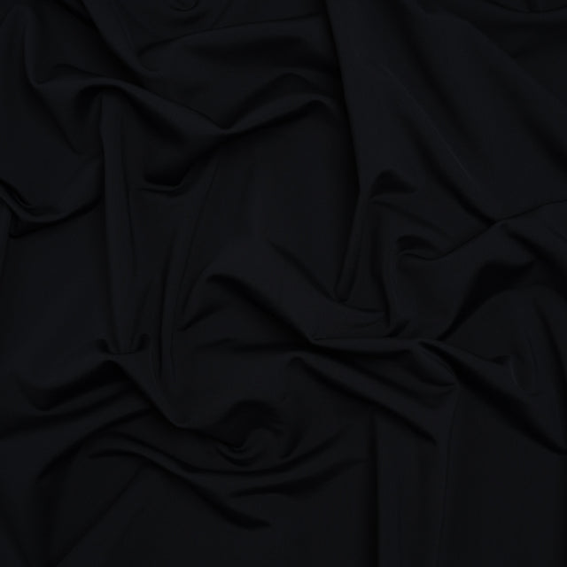 100% Recycled Stretch Nylon Swimwear Tricot, UV Protective - Nero - Mykonos Collection