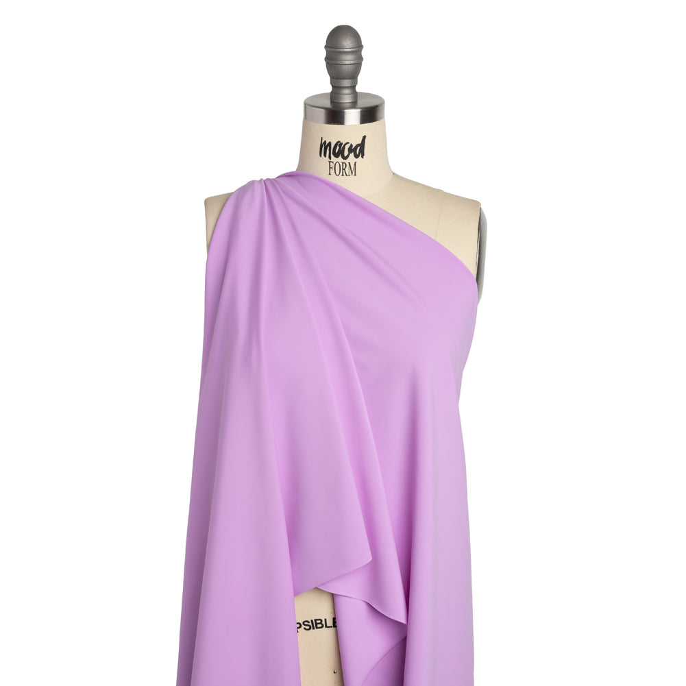 100% Recycled Stretch Nylon Swimwear Tricot, UV Protective - Lilac - Mykonos Collection - Drape