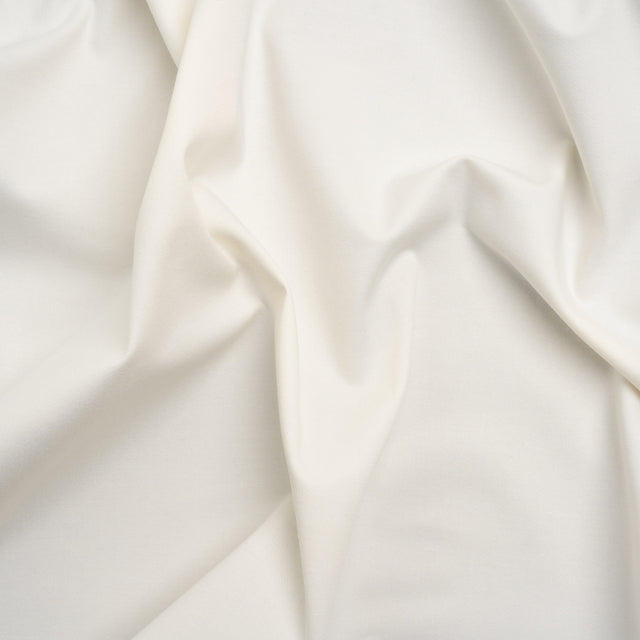 Stretch Cotton and Tencel Twill - Off White - Deadstock