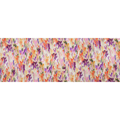 Silk Charmeuse Print 16MM, Made in Italy - Plum Purple, Forest Green and Scarlet Painted Striations