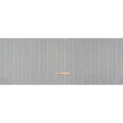 Embroidered Eyelet Cotton Voile - White Rows of Flowers - Naomi Collection