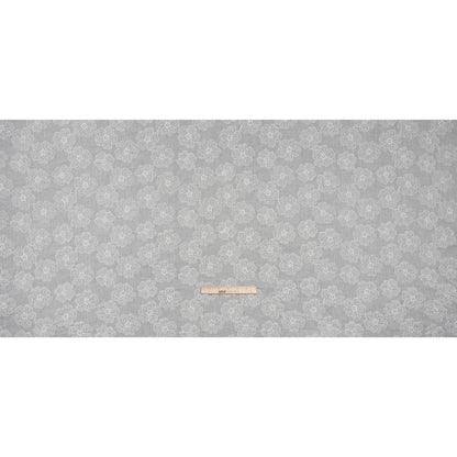 Embroidered Eyelet Cotton Voile - White Big Tossed Flowers - Naomi Collection