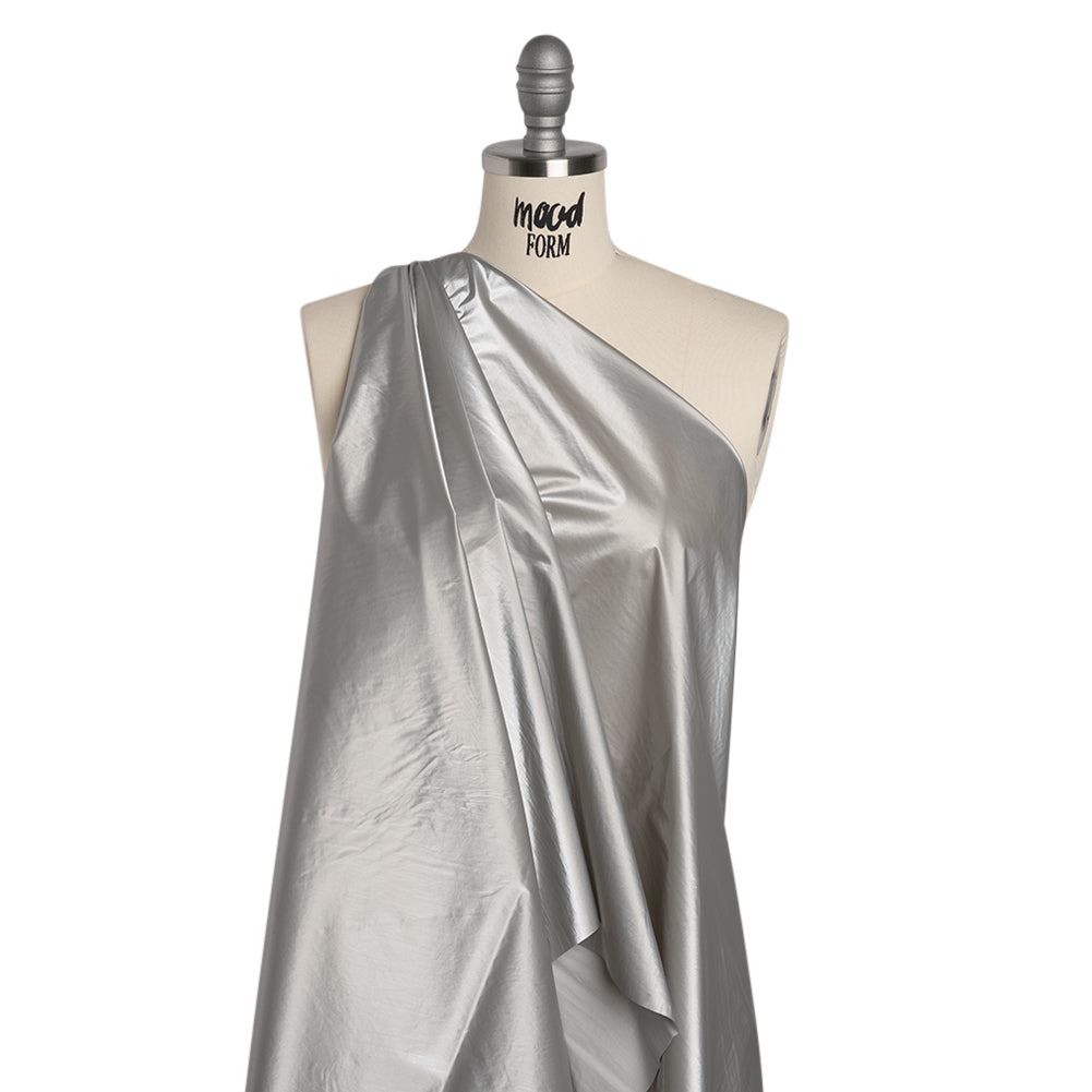 Faux Tyvek - Metallic Silver - Greta Collection - Drape