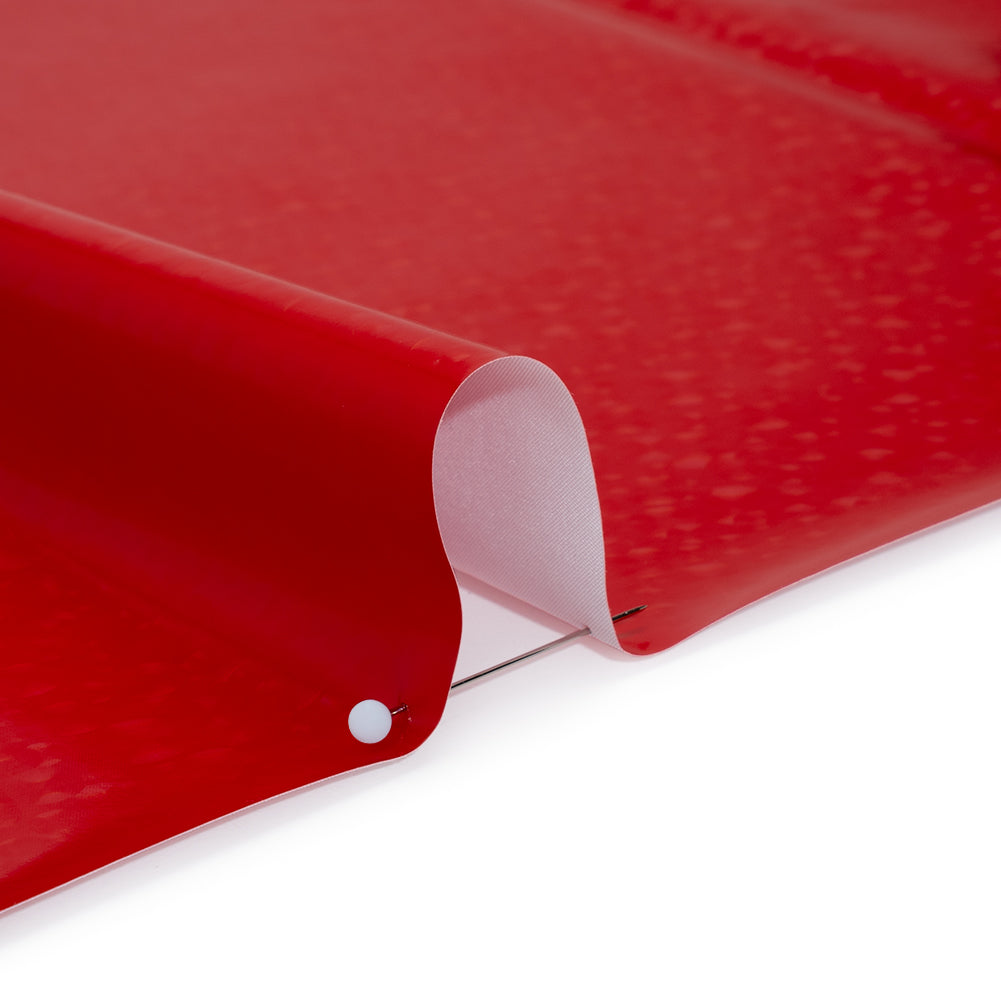 3D Holographic Vinyl - Red Bubble Dots - Lynn Collection - Detail