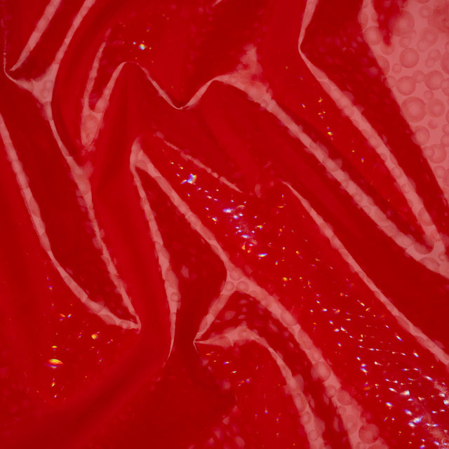 3D Holographic Vinyl - Red Bubble Dots - Lynn Collection