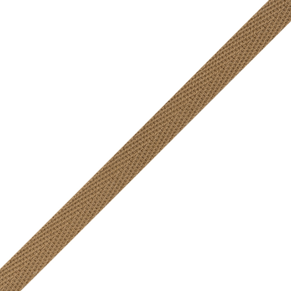 Cotton Twill Tape - 0.375" - Coffee - Folded