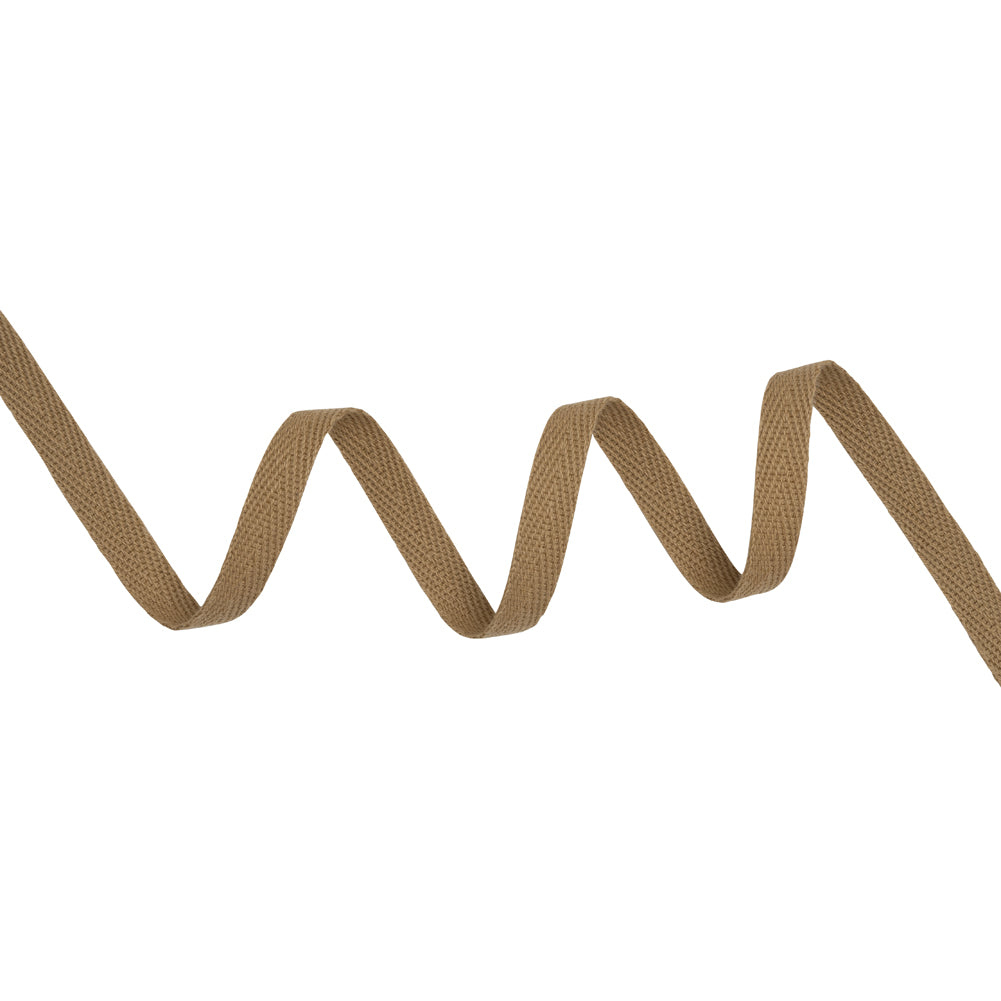 Cotton Twill Tape - 0.375" - Coffee