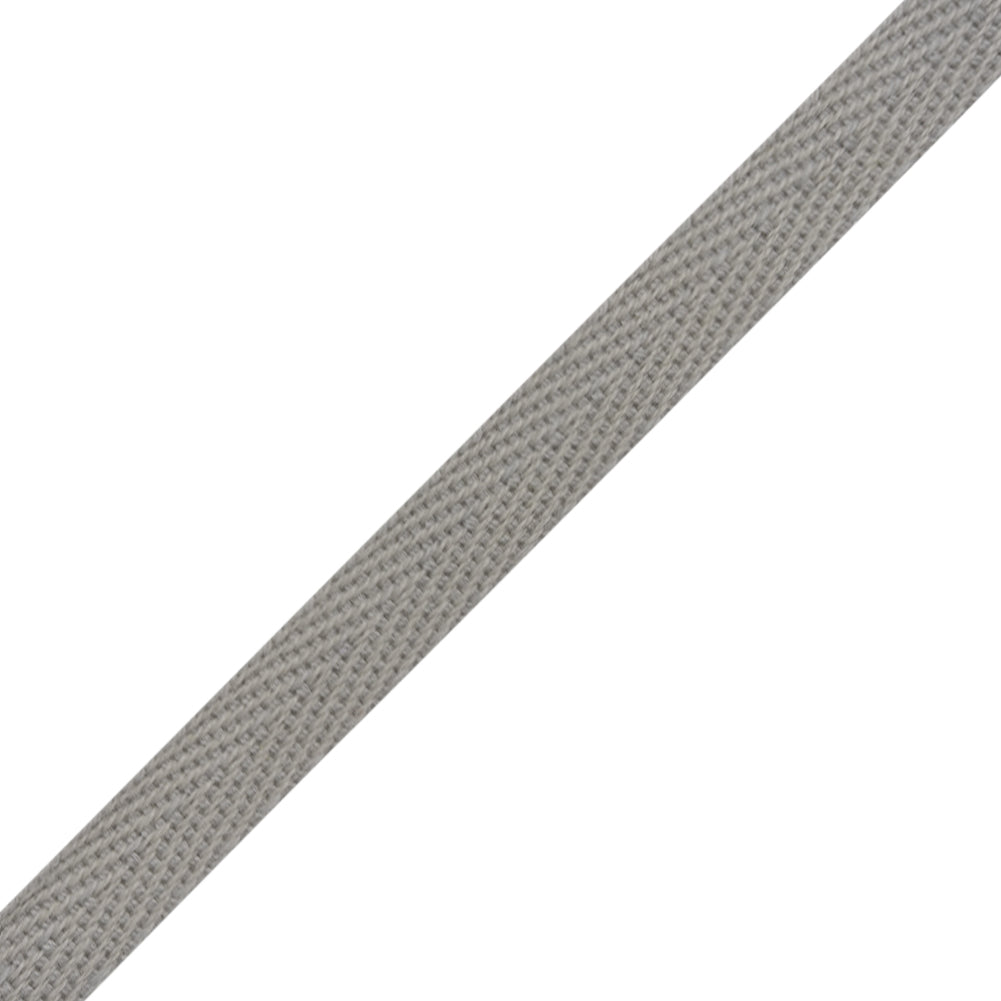 Cotton Twill Tape - 0.375" - Silver - Folded