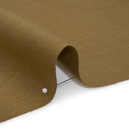 Medium Weight Linen Woven - Khaki - Designer Deadstock