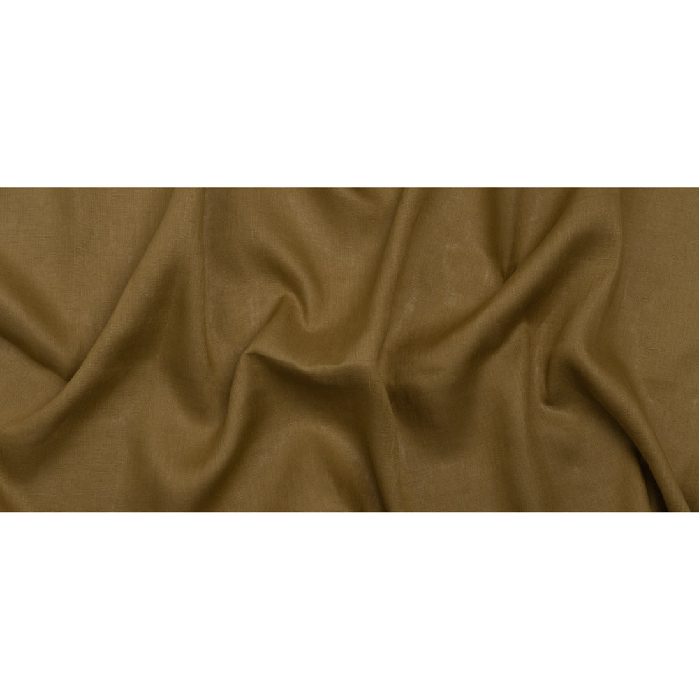 Medium Weight Linen Woven - Khaki - Designer Deadstock - Full
