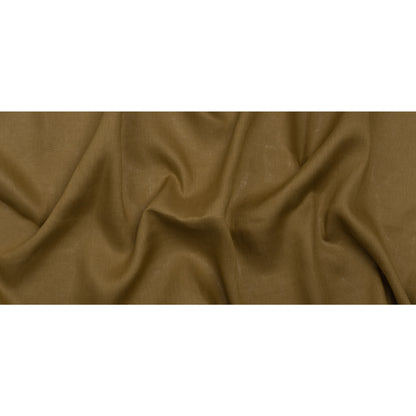 Medium Weight Linen Woven - Khaki - Designer Deadstock
